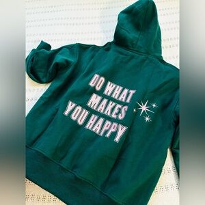 Altar'd State Green Hoodie with Motivational Print